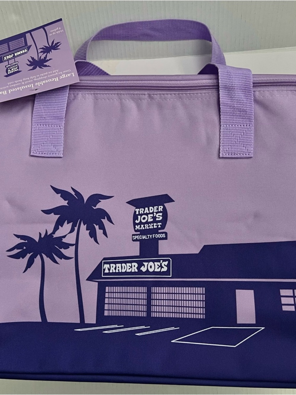 Trader Joe's Large 2026 Lavender Market Tote